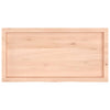 Unbehandelte Tischplatte Tatjana 100x50x(2-6)cm (Massivholz Eiche)