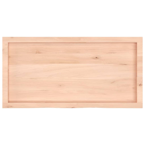 Unbehandelte Tischplatte Tatjana 100x50x(2-6)cm (Massivholz Eiche)