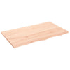 Unbehandelte Tischplatte Tatjana 100x60x2cm (Massivholz Eiche)