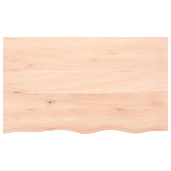 Unbehandelte Tischplatte Tatjana 100x60x2cm (Massivholz Eiche)