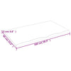 Unbehandelte Tischplatte Tatjana 100x60x2cm (Massivholz Eiche)
