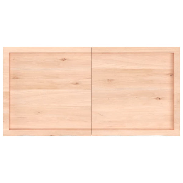 Unbehandelte Tischplatte Tatjana 120x60x(2-6)cm (Massivholz Eiche)