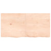Unbehandelte Tischplatte Tatjana 120x60x(2-6)cm (Massivholz Eiche)