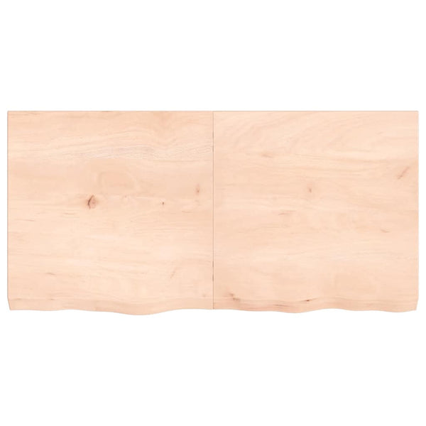 Unbehandelte Tischplatte Tatjana 120x60x(2-6)cm (Massivholz Eiche)