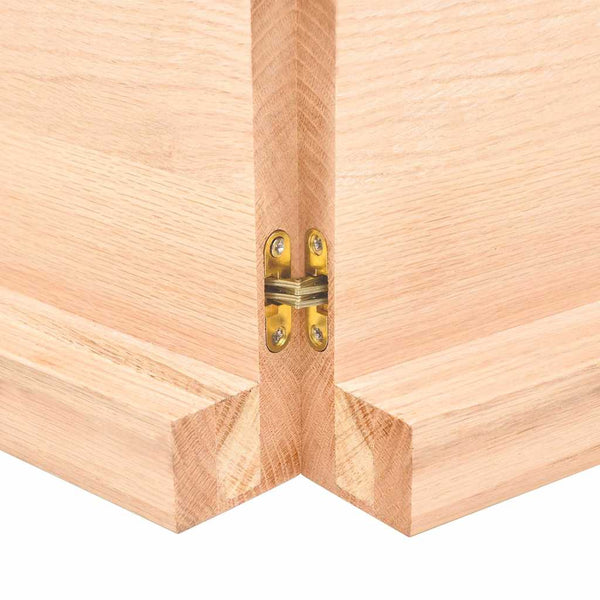Unbehandelte Tischplatte Tatjana 120x60x(2-6)cm (Massivholz Eiche)