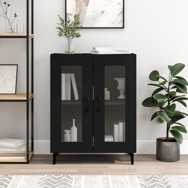 Schwarze Kommode Caragyov 69,5x34x90cm (Holz)