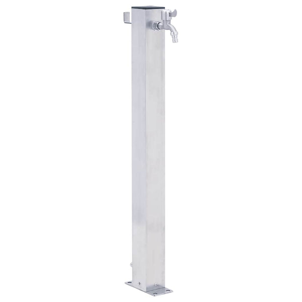 Gartenwasserzapfstelle aus Edelstahl Iasin 80cm (quadratisch)
