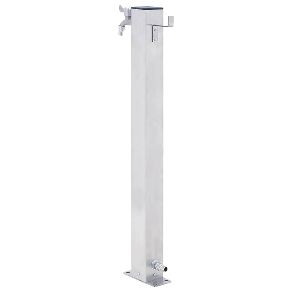 Gartenwasserzapfstelle aus Edelstahl Iasin 80cm (quadratisch)