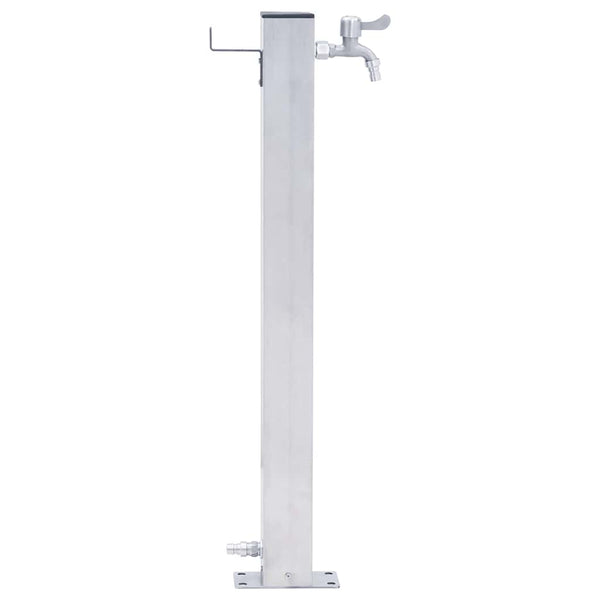 Gartenwasserzapfstelle aus Edelstahl Iasin 100cm (quadratisch)