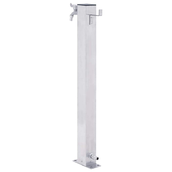 Gartenwasserzapfstelle aus Edelstahl Iasin 100cm (quadratisch)