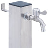 Gartenwasserzapfstelle aus Edelstahl Iasin 100cm (quadratisch)
