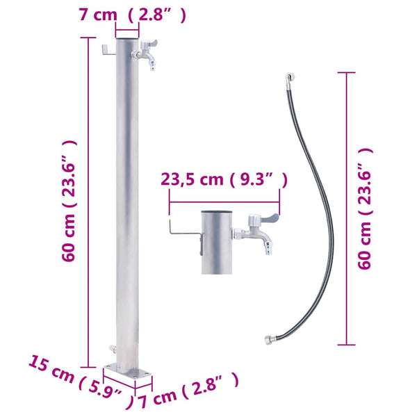 Edelstahl-Gartensäule Ias 60cm (rund)