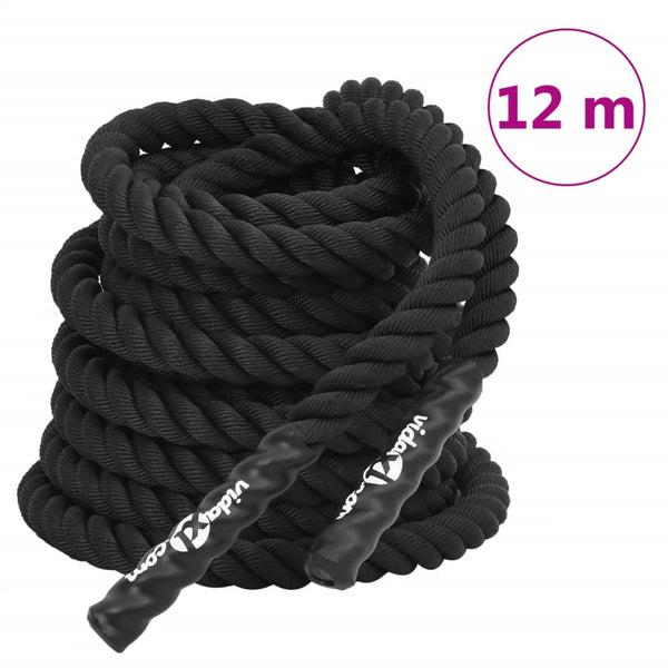 Battlerope schwarz 12 m 9 kg Polyester