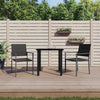 3-teiliges Outdoor-Esszimmer-Set Nicullina (Polyrattan und Stahl)
