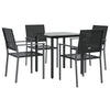 Nicullina Outdoor-Essgruppe (5-teilig, Stahl und Polyrattan)