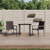 Schwarze 3-teilige Outdoor-Essgruppe Catarin (Stoff und Stahl)