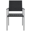 Schwarze Gartenstühle Handor 54x62,5x89cm (4 Stk. Polyrattan)