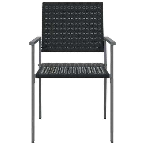 Schwarze Gartenstühle Handor 54x62,5x89cm (4 Stk. Polyrattan)