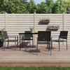 Schwarze Gartenstühle Handor 54x62,5x89cm (4 Stk. Polyrattan)