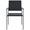 Schwarze Gartenstühle Handor 54x62,5x89cm (6 Stück Polyrattan)
