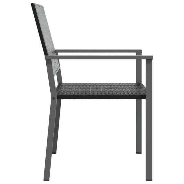 Schwarze Gartenstühle Handor 54x62,5x89cm (6 Stück Polyrattan)