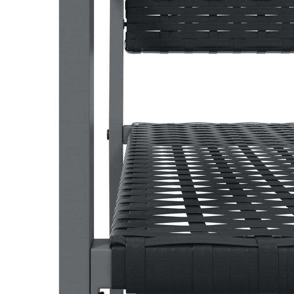 Schwarze Gartenstühle Handor 54x62,5x89cm (6 Stück Polyrattan)