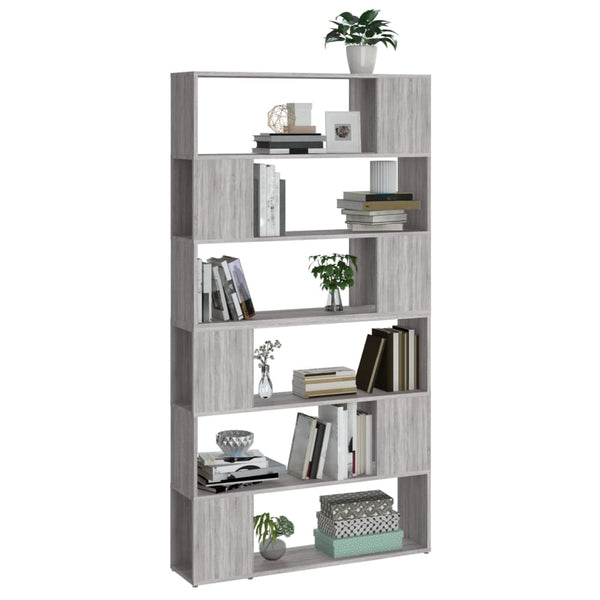 Graues Bücherregal/Raumteiler Qayyum 100x24x188cm