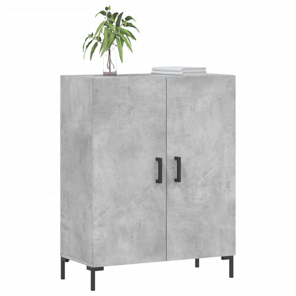 Betongraues Sideboard Visovschi 69,5x34x90cm (Holz)
