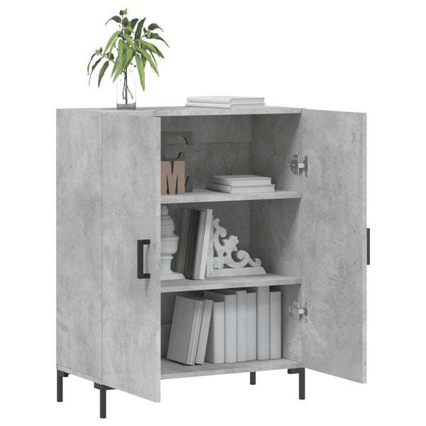 Betongraues Sideboard Visovschi 69,5x34x90cm (Holz)