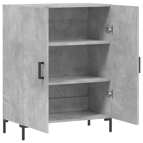 Betongraues Sideboard Visovschi 69,5x34x90cm (Holz)