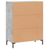 Betongraues Sideboard Visovschi 69,5x34x90cm (Holz)