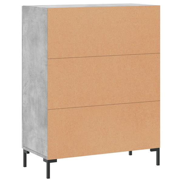 Betongraues Sideboard Visovschi 69,5x34x90cm (Holz)