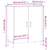 Graues Sideboard Artaxese 69,5x34x90cm (Holz)