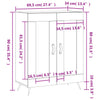 Schwarzes Sideboard Walter 69,5x34x90cm (Holz)