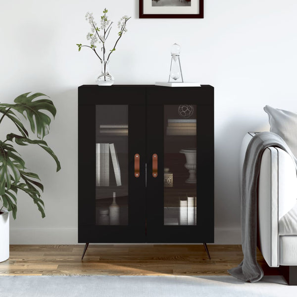 Schwarzes Sideboard Walter 69,5x34x90cm (Holz)