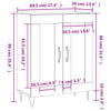 Graues Sideboard Pezadi 69,5x34x90cm (Holz)