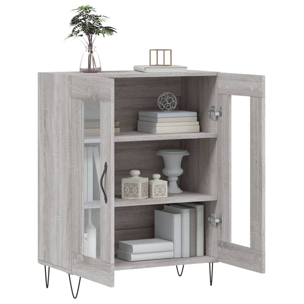 Graues Sideboard Pezadi 69,5x34x90cm (Holz)