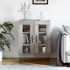 Graues Sideboard Pezadi 69,5x34x90cm (Holz)