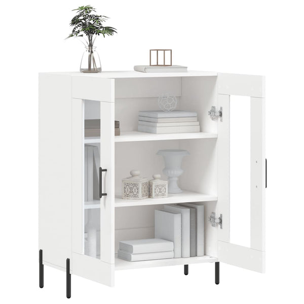 Weißes Sideboard Maghadam 69,5x34x90cm (Holz)