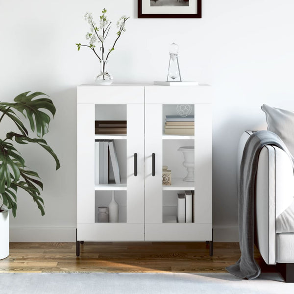 Weißes Sideboard Maghadam 69,5x34x90cm (Holz)