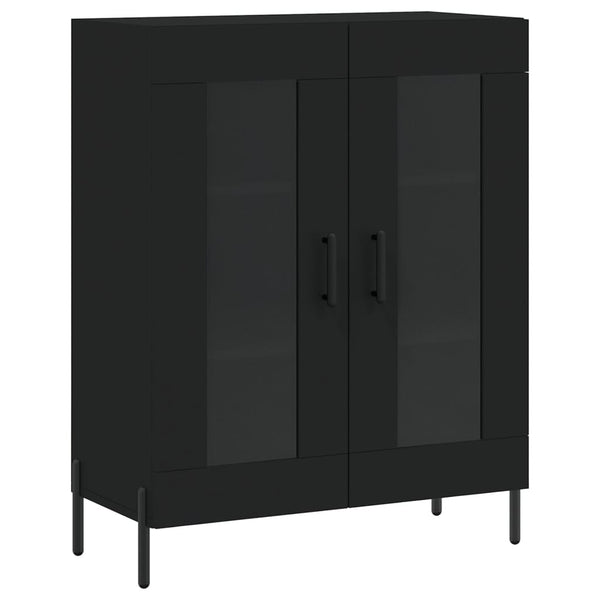 Schwarze Anrichte Maghadam 69,5x34x90cm (Holz)