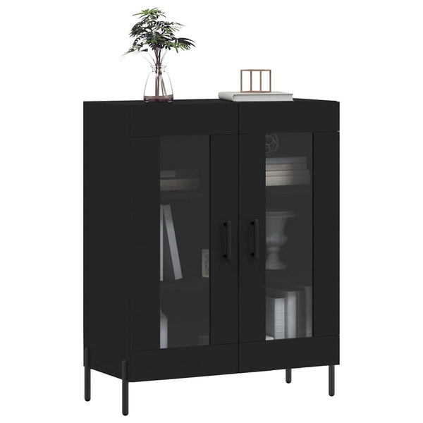 Schwarze Anrichte Maghadam 69,5x34x90cm (Holz)