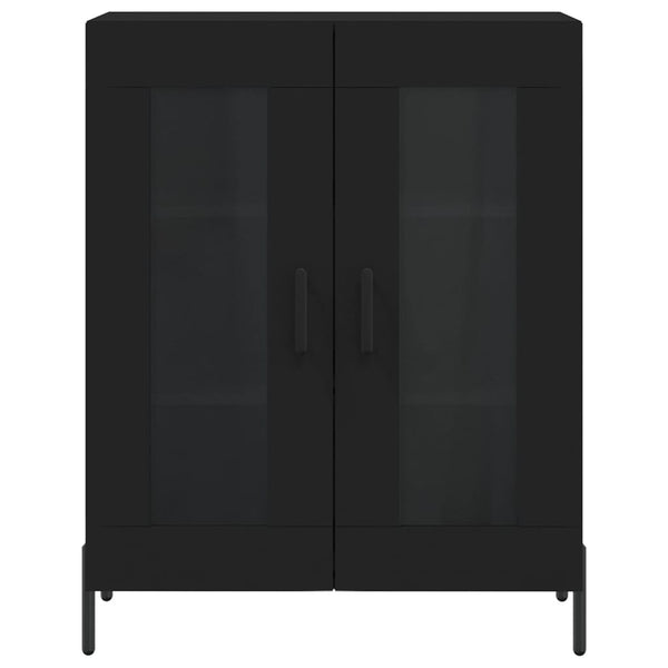 Schwarze Anrichte Maghadam 69,5x34x90cm (Holz)