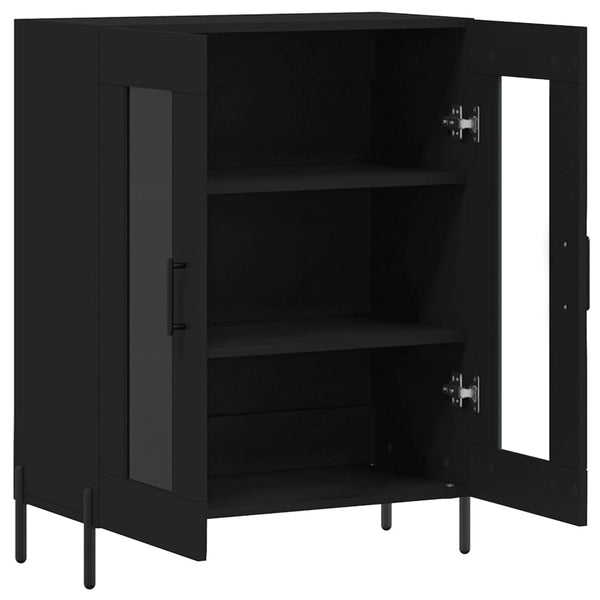 Schwarze Anrichte Maghadam 69,5x34x90cm (Holz)