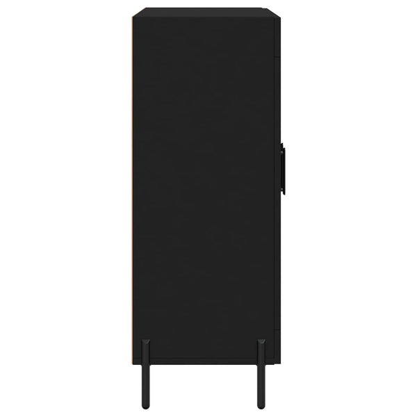 Schwarze Anrichte Maghadam 69,5x34x90cm (Holz)
