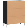 Schwarze Anrichte Maghadam 69,5x34x90cm (Holz)