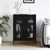 Schwarze Anrichte Maghadam 69,5x34x90cm (Holz)