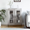 Graues Sideboard Maghadam 69,5x34x90cm (Holz)