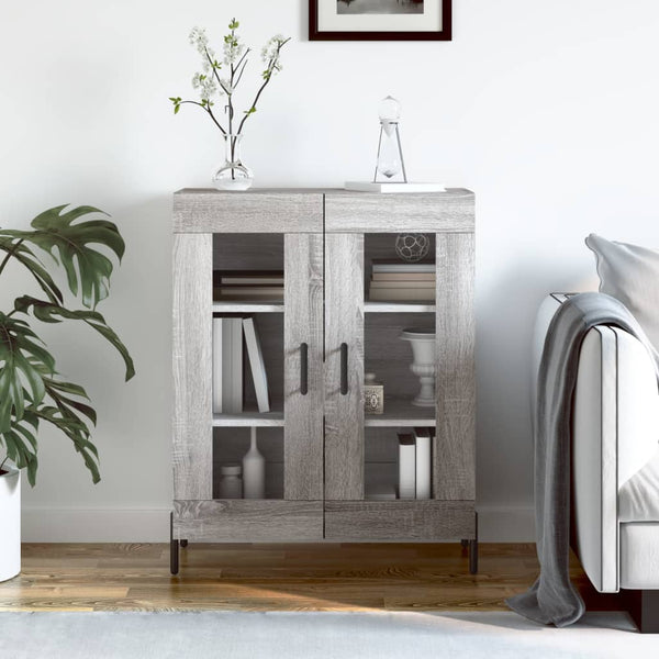 Graues Sideboard Maghadam 69,5x34x90cm (Holz)