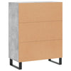 Sideboard Callum 69,5x34x90cm, Betonoptik (Holz)
